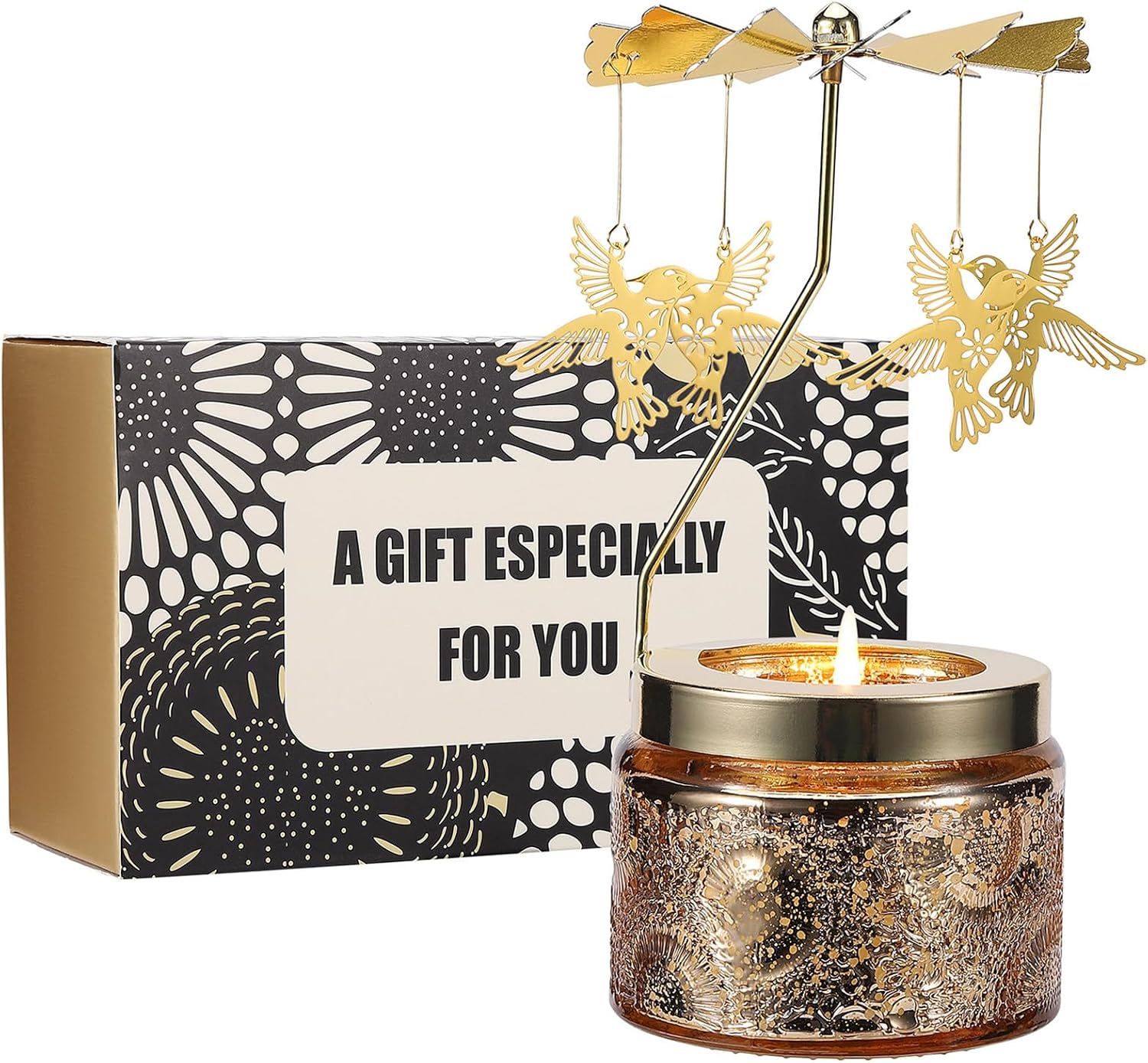 Hummingbird Rotating Candle, Gifts for Women Mom Daughter Sister Wife | Birthday Gifts for Women Friendship, Unique Scented Candle Gift for Christmas Anniversary Mothers Day