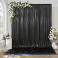 gogoparti 20x10FT Black Sequin Backdrop Curtain - 4 Panels of 5x10FT Wrinkle-Free Glitter Drapes for Photography, Birthdays, Weddings & Graduations
