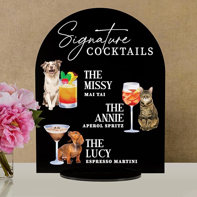 Pet Signature Drink Wedding Signs