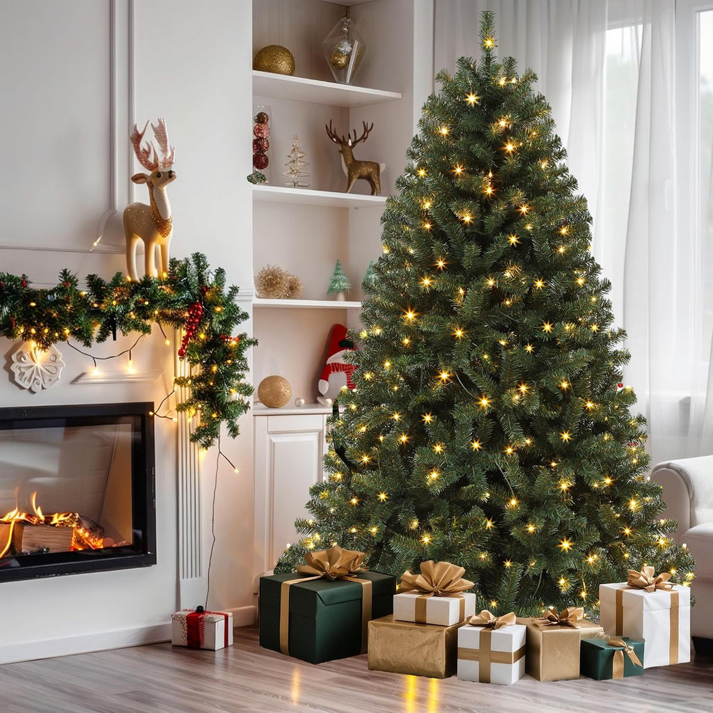 yitahome prelit green christmas tree 7.5ft with remote, view 9