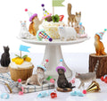 18 Pcs Cat Cake Toppers Figurine Hat Birthday Party Decorations