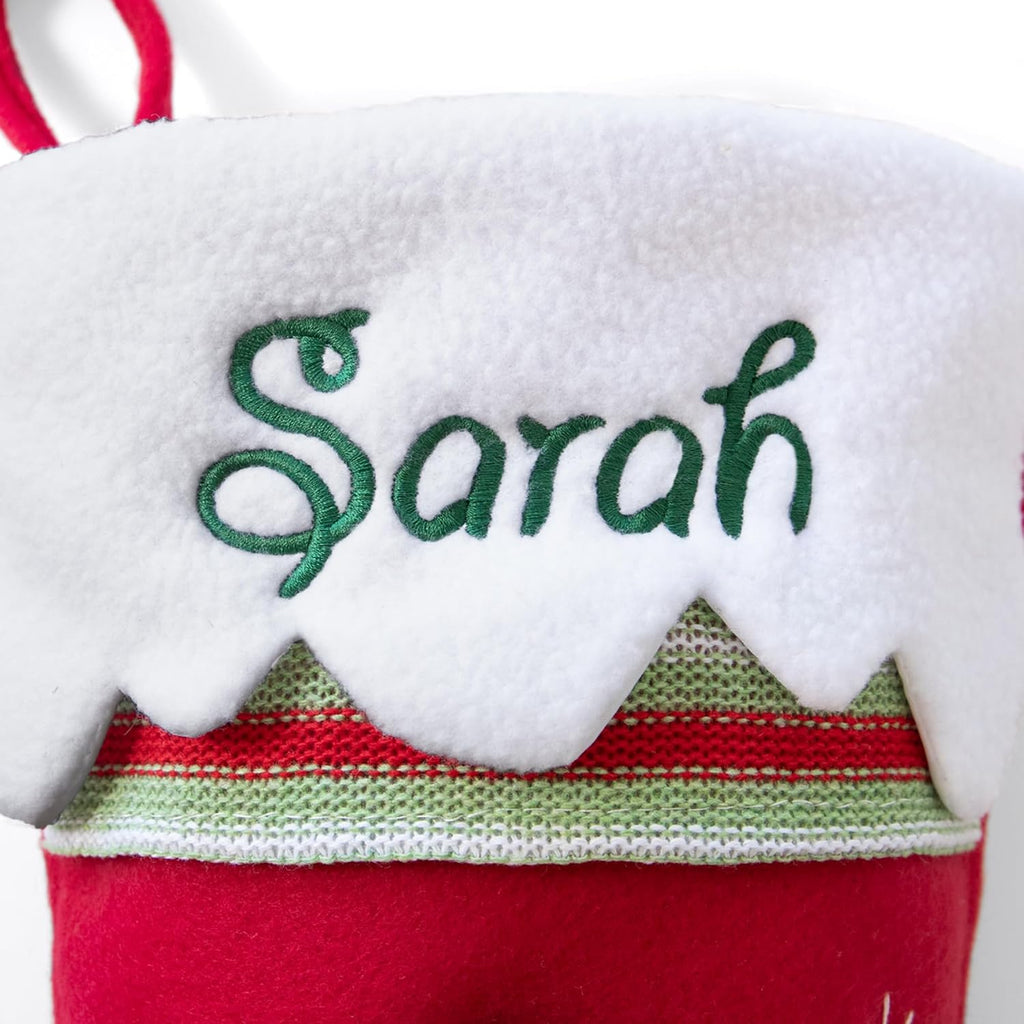 Let's Make Memories Personalized Christmas Stocking for Cat - Snow Cap - 3D Plush Character - Embroidered Name - Christmas Decor - Holiday Décor - Customized Stockings for Family - Dog