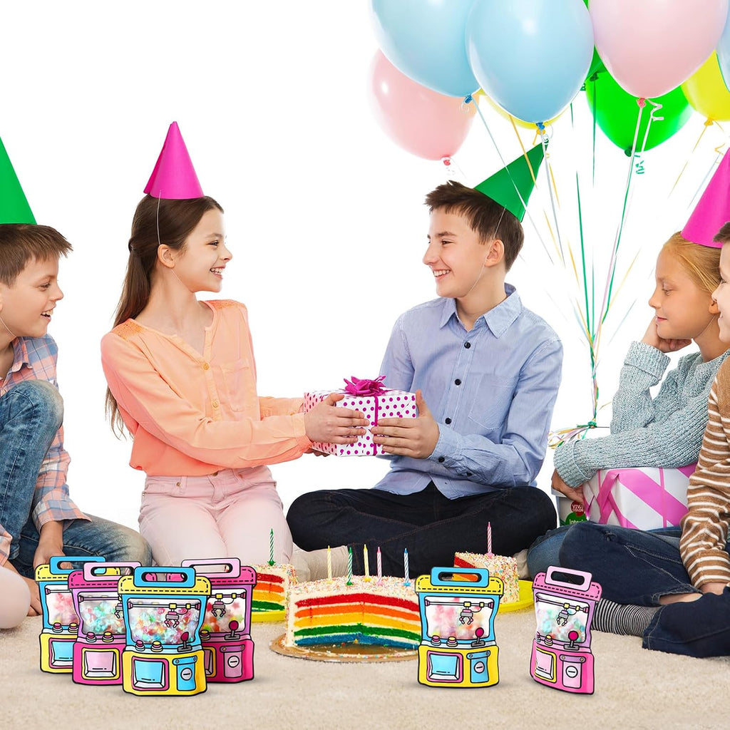 40 Pcs Goodie Bags Stuffers for Kids Birthday Goodie Bags Cartoon Snack Candy Treat Party Favor Plastic Gift Handbags Bulk with Handle for Back to School Supplies(7.2 x 8.4 Inch,Game Style)