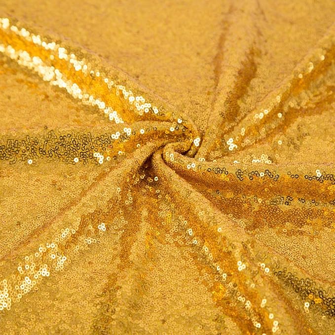 JYFLZQ Gold Sequin Backdrop Curtains 4ft x 8ft 2 Panel Glitter Photo Booth Backdrops Sparkly Photography Background Drapes for Parties Wedding Bridal Showers