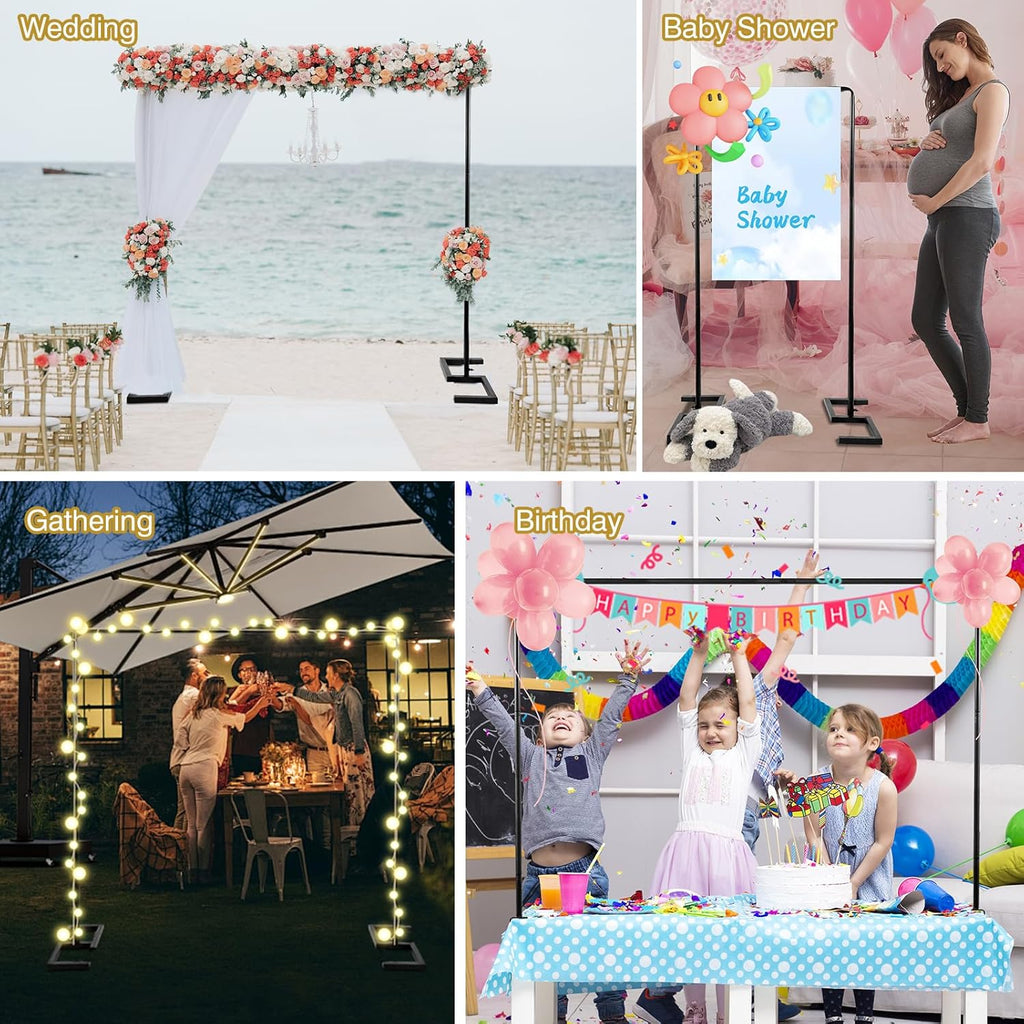 8.2 ft wedding arch square backdrop stand extra on a desk or shelf