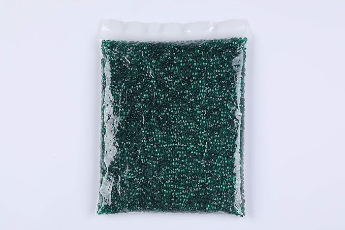 10000 pcs/Pack Wedding Table Scatter Confetti Crystals Acrylic Diamonds Vase Fillers 4.5 mm Rhinestones for Wedding, Bridal Shower, Vase Beads Decorations (Dark Green)