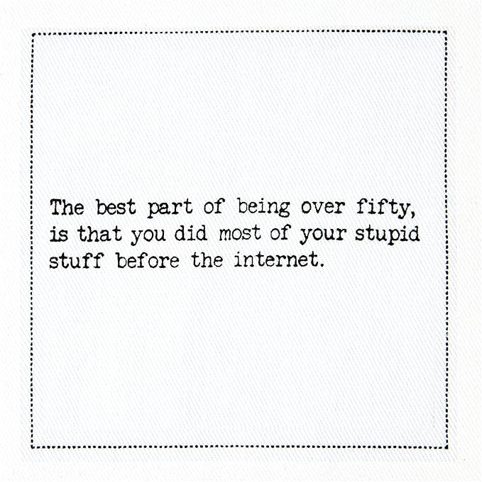 Five Star Napkins 50th Birthday Quotes White Cotton Cocktail Napkins, Beverage Napkins, Bar Napkins, Cloth Napkins, Party Napkins, Events, Holidays, Weddings, Birthdays, Disposable, 4.5" x 4.5"- (50x)