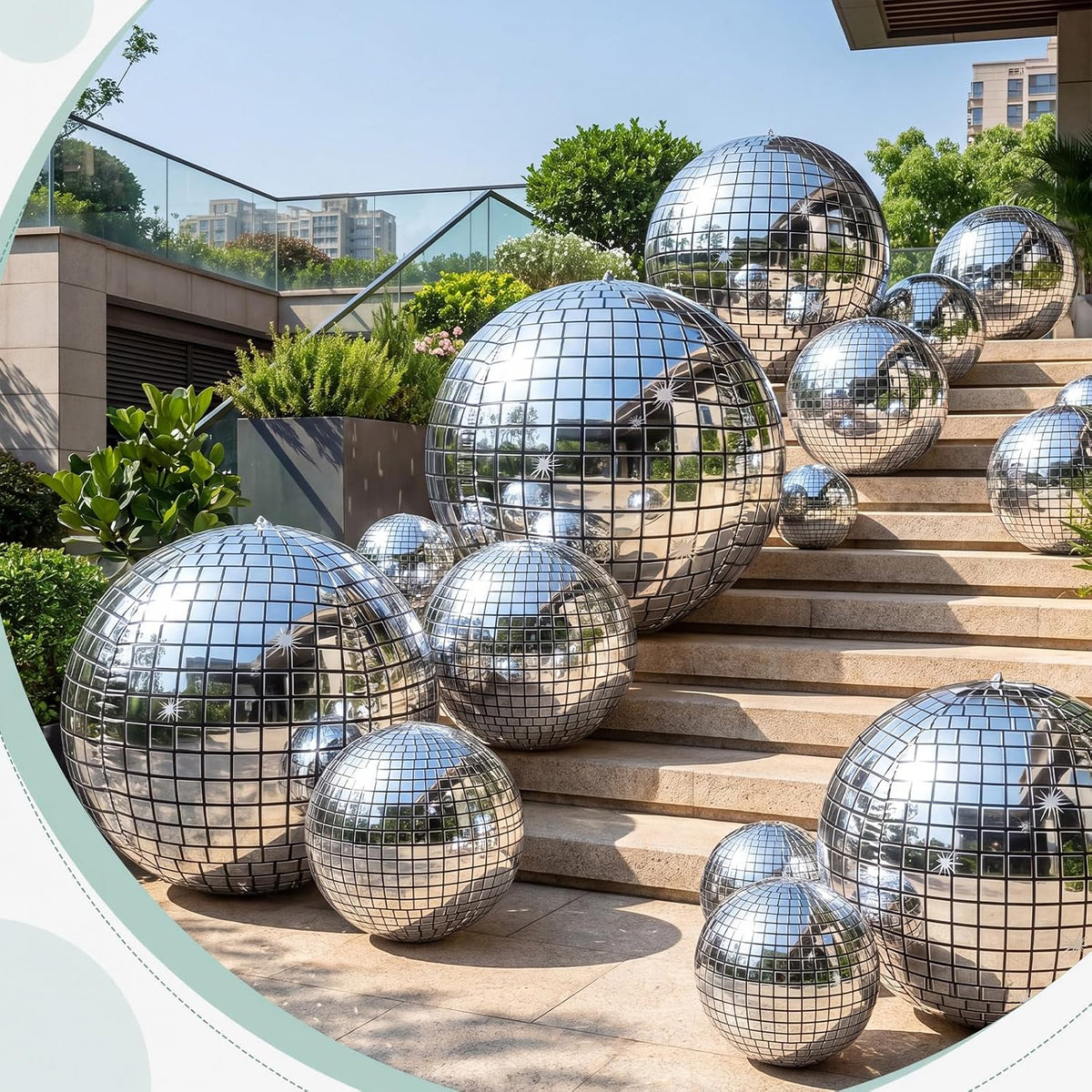 24 Pcs Giant Metallic Party Balloons, Assorted Size,Silver2