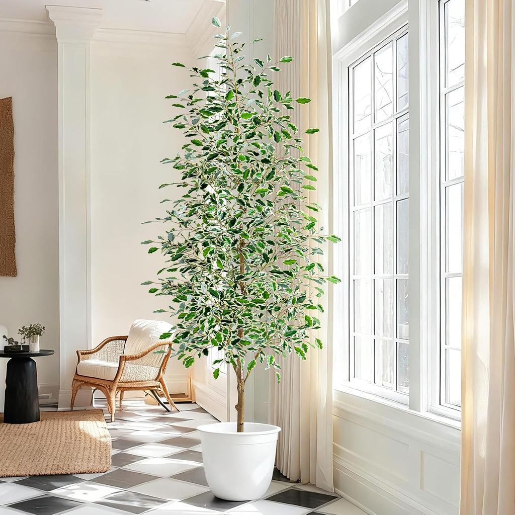 bailikang 7ft artificial ficus trees indoor faux trees shown in use