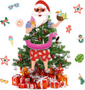 Watersay Christmas Tree Topper Hawaii Christmas Decoration Summer Santa Claus Tree Topper Flamingo Ice Cream Coconut Head Arms and Legs Xmas Ornament Decor for Home Party Supplies