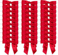 30pcs Boutique 2.5" Red Satin Ribbon Twist Tie Bows for Tying Up Packages Gift Wrapping