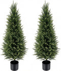4ft artificial cedar topiary trees 2 pack, main product view