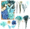 Dried Flowers,Dried Flowers Set for DIY Scrapbook Accessories Flower Arrangements Flower Decoration Wedding Decoration(Blue)