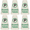 SmartSign 6-Pack 'Reserved Parking' Reflective Cone Message Sleeve Collar with Symbol, 360-Degree Visibility, Vinyl Signs for Traffic Safety Cones, 3-Side Print [Cone Not Included]