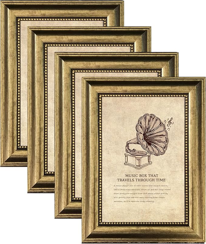8x10 Picture Frame,Ornate Finish Photo Frame Farmhouse Rustic Vintage Distressed Bronze Photo Frame for Wall or Tabletop Display Family Friends Wedding Gift