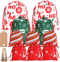 evrwo christmas drawstring gift bags 10 pcs reusable, main product view