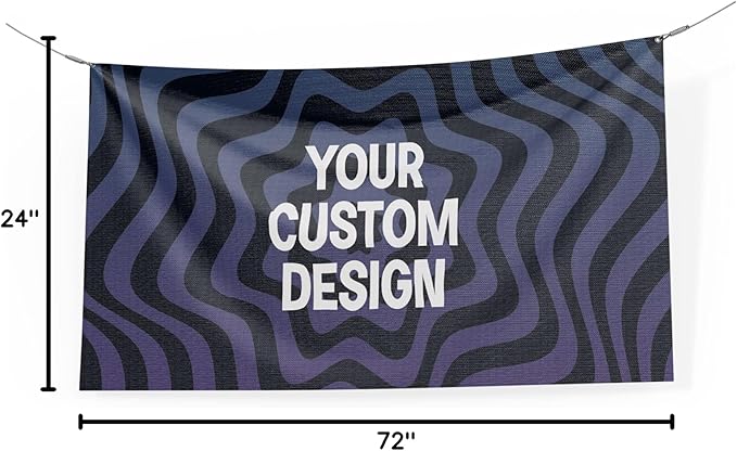 Custom Banner Large By Dreamcontroller | Personalize Polyester Wall Hanging Banner Sign For Outdoor With Image Text Logo For Business Birthday Graduation Event | Made In Usa | Hd Print