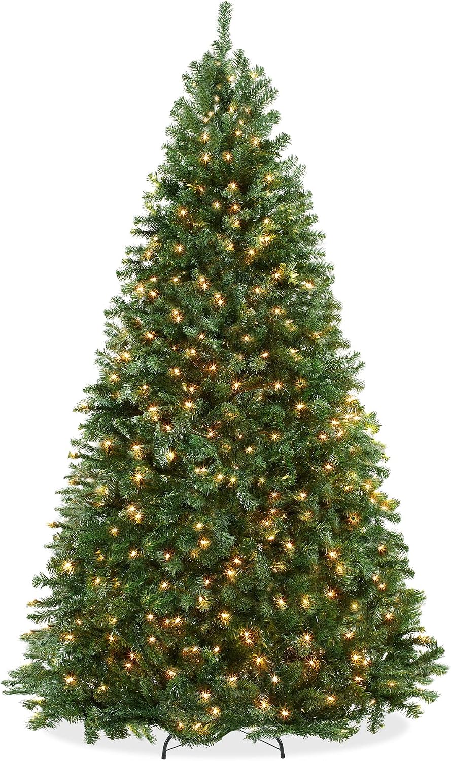 casafield 7.5ft realistic pre-lit green spruce artificial holiday, main product view