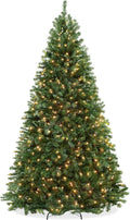 casafield 7.5ft realistic pre-lit green spruce artificial holiday, main product view