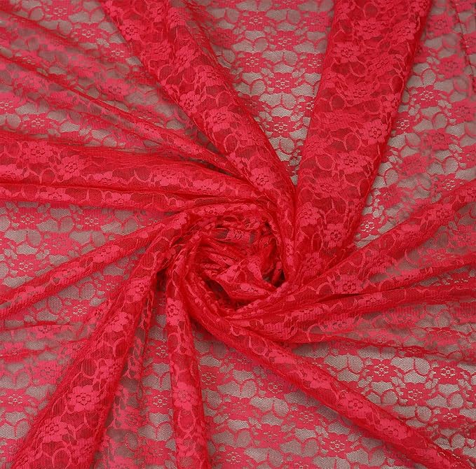 MDS Pack of 12 Wedding 12 x 108 inches Satin Table Runner for Wedding, Decorations for Birthday Parties, Banquets, Graduations, Engagements, Runners fit Rectangle, Round Table- Red