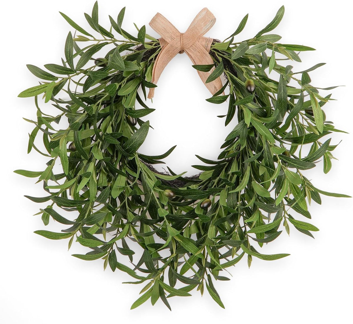 artificial olive wreath for front door - 22, main product view