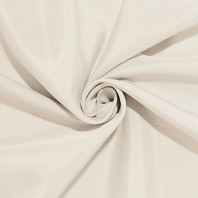 Efavormart Round Tablecloth, 90 Inch Stain & Wrinkle Resistant Washable Table Cloth, Decorative Polyester Fabric Table Cover for Banquet, Wedding, Dining- Beige
