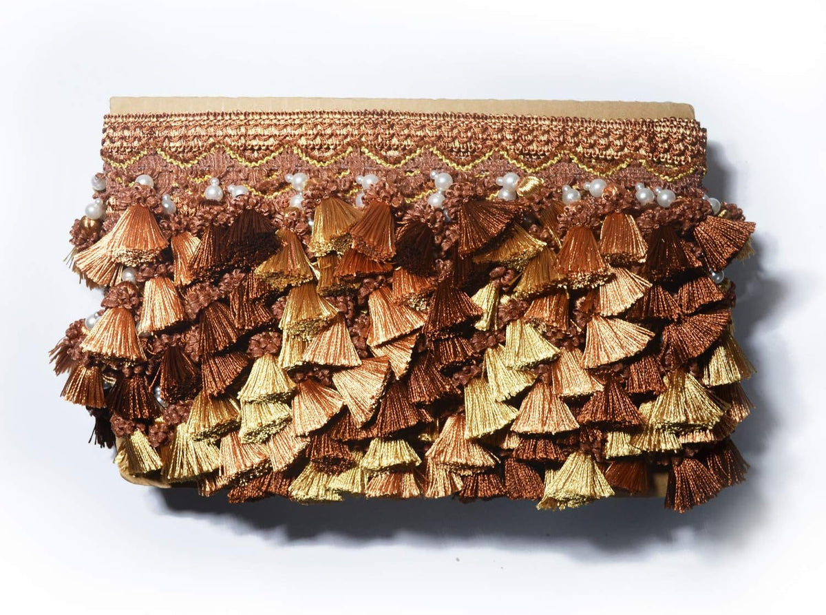 BEL AVENIR Tassel Fringe Trim 6.5 Yard x 3.15 Inches Tassel Fringes
