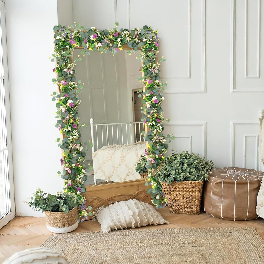 flower garland artificial daisy garlands floral vines 3d showing dimensions