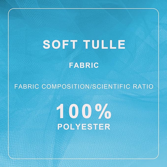 Turquoise Tulle Fabric Roll Spool Bolt (54 Inch by 40 Yards) Large Tulle Wedding Party Decoration, Tutu Skirt, Table Runner, Gift Wrapping, Bridal Shower, Soft & Drape (Turquoise)