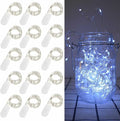 15 Pack Fairy Lights Battery Operated, 6.6ft 20 LED Mason Jar Lights Silver Wire Waterproof Firefly Mini Led String Lights for Table Party Wedding Centerpiece DIY Crafts Christmas Decor