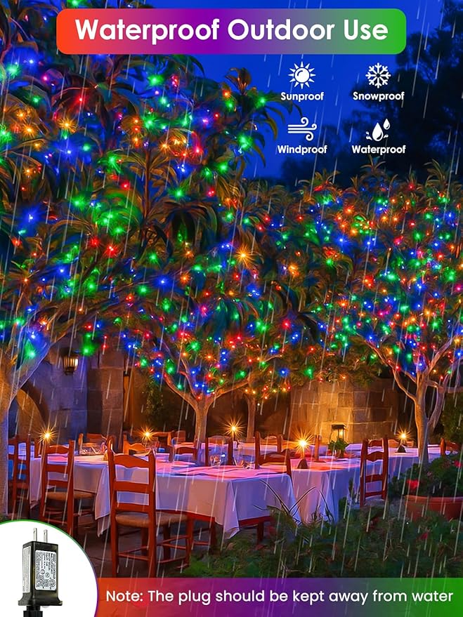 66Ft 200 LED RGB Color Changing Halloween Fairy Lights Plug in, Waterproof String Lights with Remote for Outdoor & Indoor, 24 Colors Twinkle Lights with Timer for Girl's Room Christmas Decorations