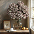 artificial flower fake silk hydrangea heads bouquet with, main product view