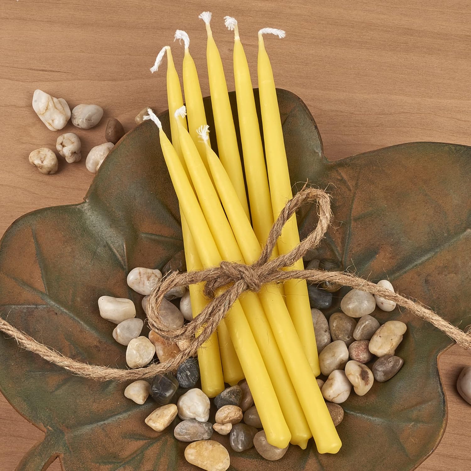 Quality Natural Beeswax Hanukkah Candles Set of 45 - Standard Size Chanukah Candle 5.75" Tall - Premium Bee Wax Chanukkah Candles Fits Standard Menorahs by Zion Judaica