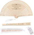 20 PCS Custom Fans Personalized Folding Fans for Line Dancing Wooden Hand Fan Wedding Favors Gift for Guests Personalized Fans for Events