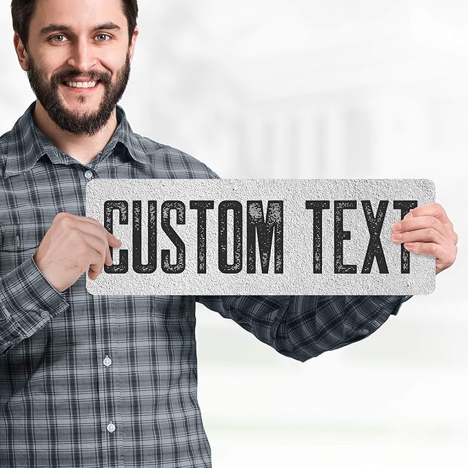 Custom Sign, Custom Street Sign, 11 Font Colors, 13 Font Styles, 4 Hole Options, 22 Sizes, 6x18 Inches, Rust Free DiBound, Fade Resistant, Made in USA by My Sign Center (Concrete)