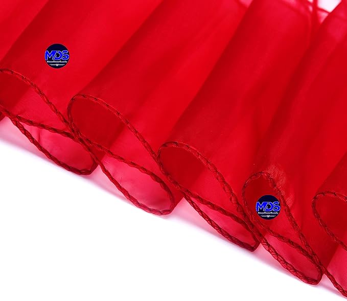 MDS Pack of 200 PCS Organza Chair Sashes Wider Dining Chair Bows Ribbon Tie Back for Wedding Party Birthday Bridal Shower Reception Event Banquet Home Chair Cover Decoration - Maroon