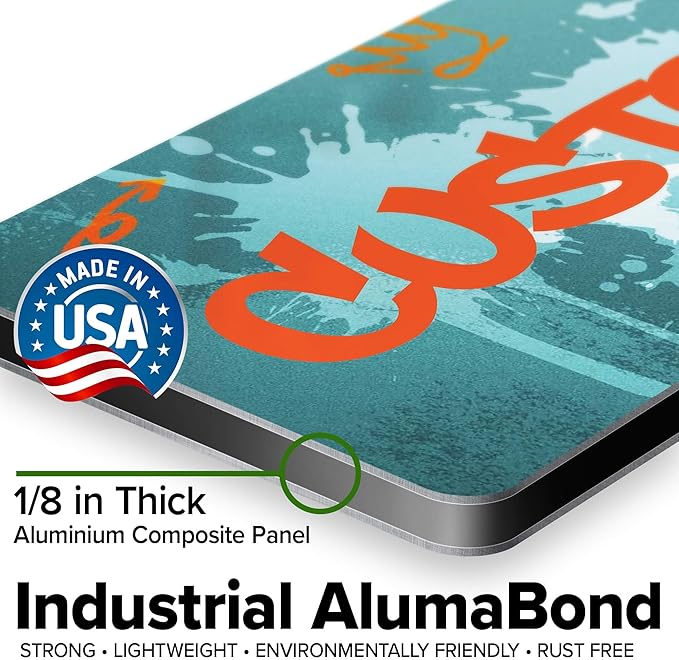 Custom Sign, Custom Street Sign, 11 Font Colors, 13 Font Styles, 4 Hole Options, 22 Sizes, 6x18 Inches, Rust Free DiBound, Fade Resistant, Made in USA by My Sign Center (Graffiti)
