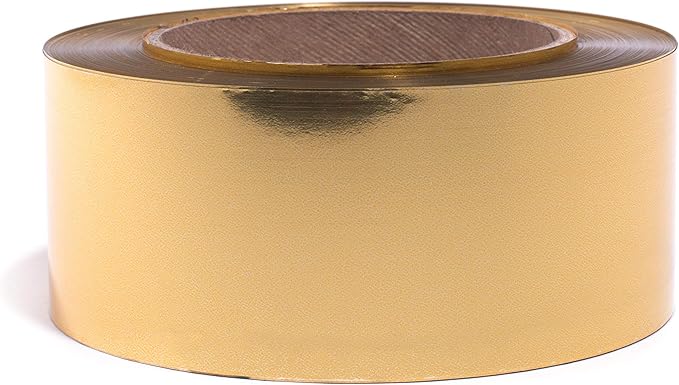 Gold Metallic Streamer, 2 Inches Wide x 500 Feet Long