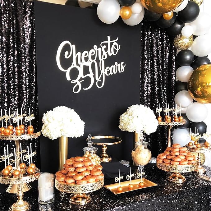 Sequin Backdrop 6x8FT Black Halloween Background Sequin Fabric Glitter Backdrop Curtains for Birthday Party Baby Shower Decoration
