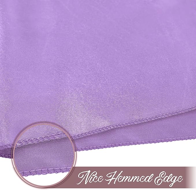 50 Pieces Lavender Satin Napkins, 17" x 17" Square Table Napkins, Silky Soft Smooth Washable Napkins for Restaurant, Weddings, Dinner, Party Decoration