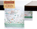 Maison d' Hermine Table Runner 100% Cotton Double Layer Table Runners 108 inches Long for Thanksgiving Christmas Decorations Home Kitchen Dining Party Wedding (Snowy World, 14.5" x 108")
