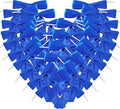 50pcs/Bag 3-1/2" Blue Satin Ribbon Bows with Twist Ties for 4th of July Independence Day Gift Wrapping Packing Holiday Decoration(Blue)