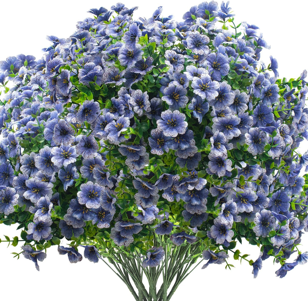Grunyia Artificial Fake Flowers for Outdoor Spring Decoration, 16 Bundles Fau...