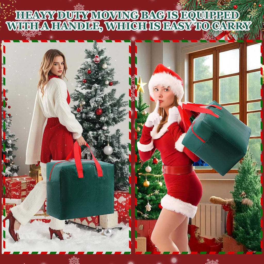 Christmas Storage Bag for Holiday Decorations Spacious Materials with Reinforced Handles Christmas Decoration Bag