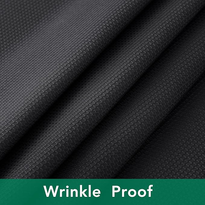 Biscaynebay Textured Fabric Tablecloths 70x120 Inches Rectangular, Black Water Resistant Spill Proof Tablecloths for Dining, Kitchen, Wedding and Parties, Machine Washable