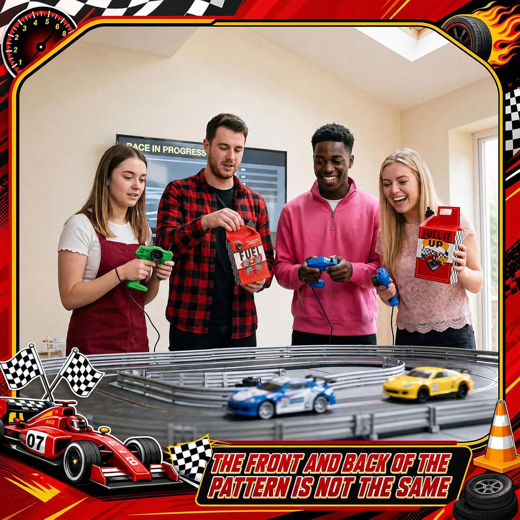 Pajean 30 Pcs Race Car Goodie Boxes Party Favors Bag Racing in Speed Party Decorations Wrap Paper Boxes with Handles for Birthday Baby Shower Supplies Gifts