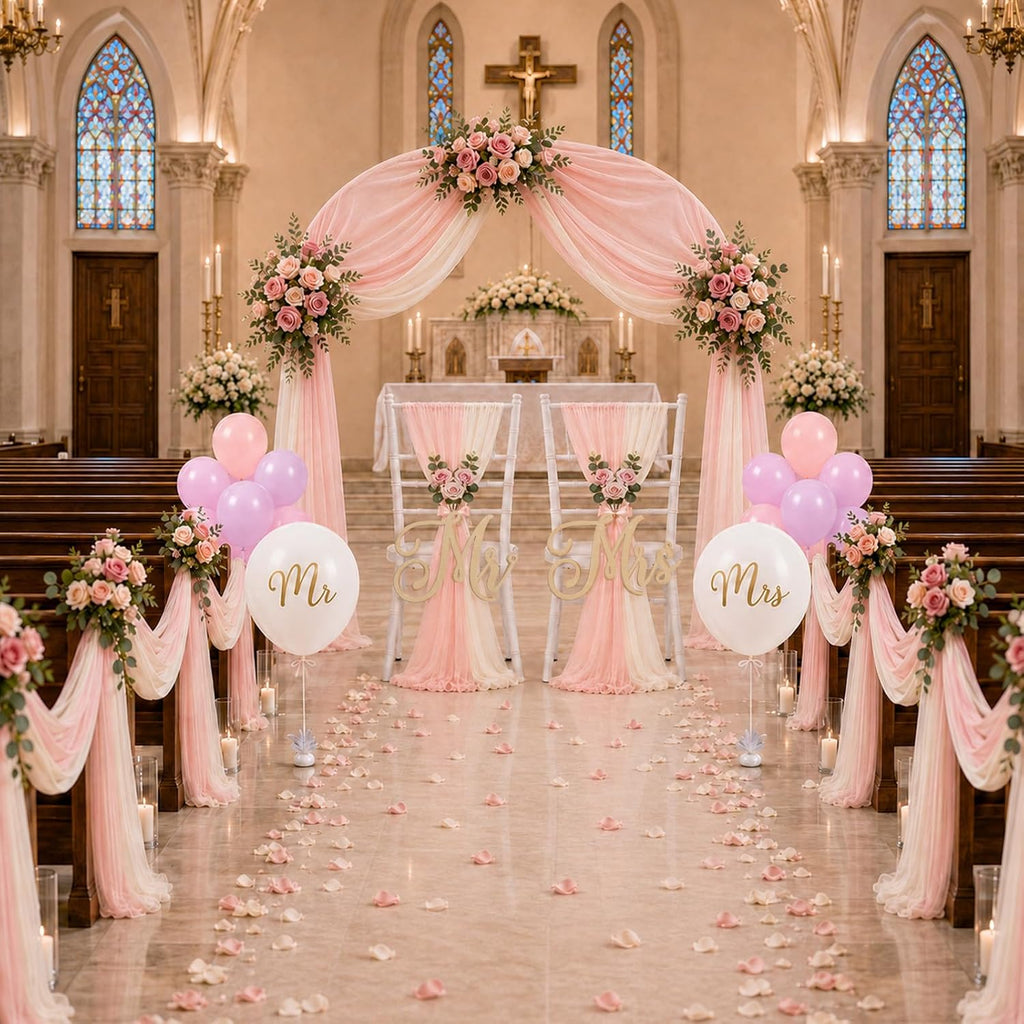 cinrobiye 45 pcs blush pink ivory wedding arch, package contents