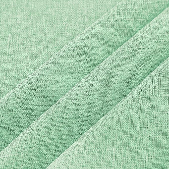 NLMUVW Light Green Round Table Cloth 48 Inch, Linen Tablecloth Rustic Farmhouse Table Cover Water Resistant for Kitchen Dining Coffee
