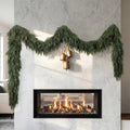9ft christmas cedar garland, real touch soft greenery, main product view