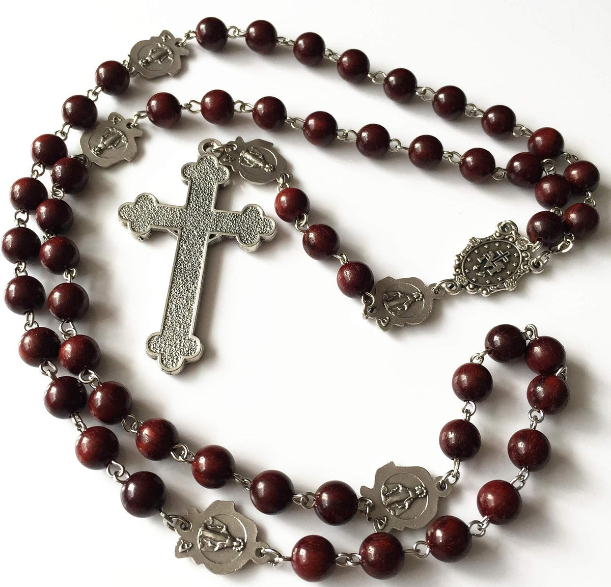elegantmedical Handmade Rare Fragrance Red Sandalwood Beads ROSE ROSARY NECKL...